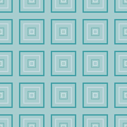 Abstract seamless background pattern with squares in pastel turquoise tones for wallpaper, textiles, tablecloths, wrapping paper