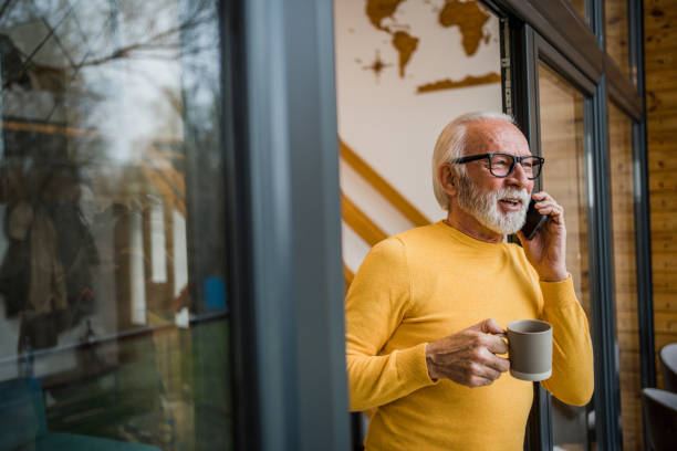 istock A gray-haired elderly man enjoys his morning coffee on the terrace 1477524254