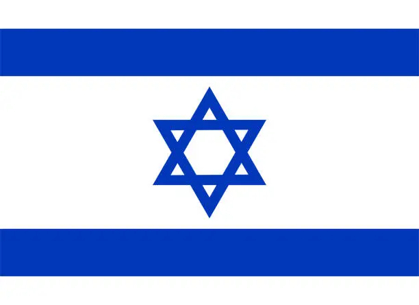 Vector illustration of Israel flag. Vector