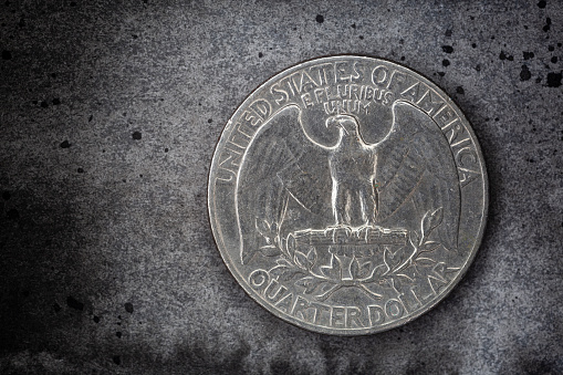 A United States one cent coin from 1892.*contains a vector Work Path to easily drop out the background and shadow.