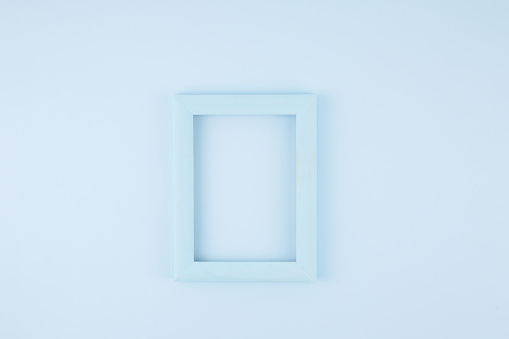 Empty Frame Ov Blue Background