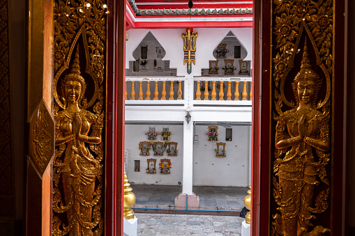 Thai temple door