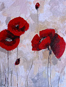 istock Poppy Flowers Acrylic Painting 1477531165