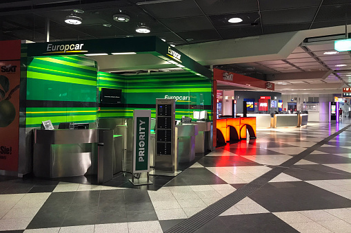 Temporarily closed Europcar and Sixt car rental offices. Both car rental companies that have rental offices located in various airports around the world, and while their specific policies may vary, both offices generally offer rental services to customers during airport operating hours.
