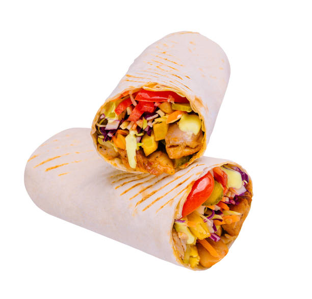 istock Delicious shawarma on isolated on white background 1477537011