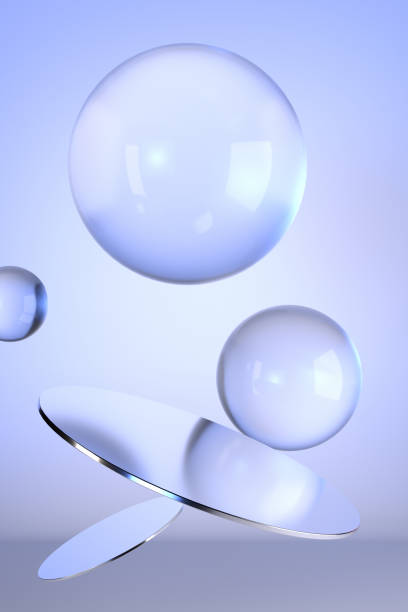 istock light blue glass ball silver platform product display stand, luxury cosmetics showcase advertising concept, 3d rendering illustration 1477538021
