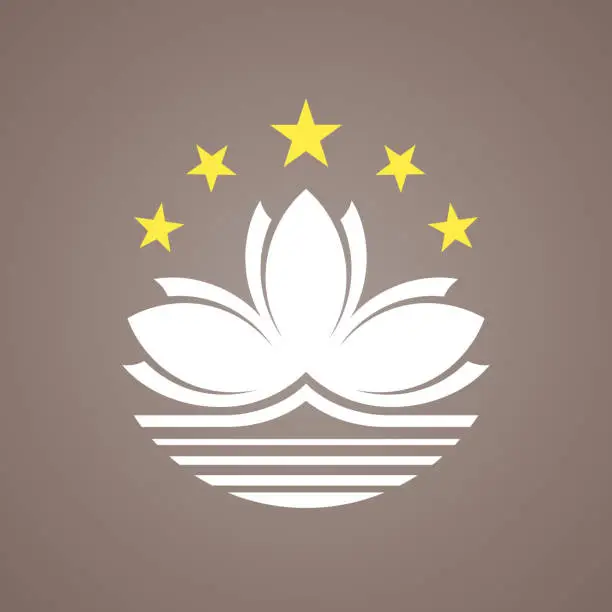 Vector illustration of Symbol from the flag of Macau