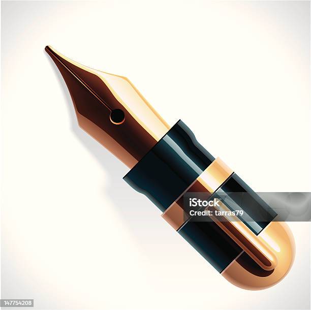 Fountain Pen Icon Stock Illustration - Download Image Now - Black Color, Calligraphy, Contract