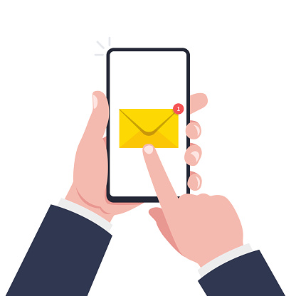 Incoming Messafe New Incoming Message On Screen Smartphone Chatting Sms Concept And ...