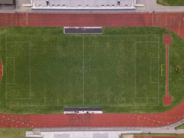 istock Sport field and stadium. Above view 1477543504