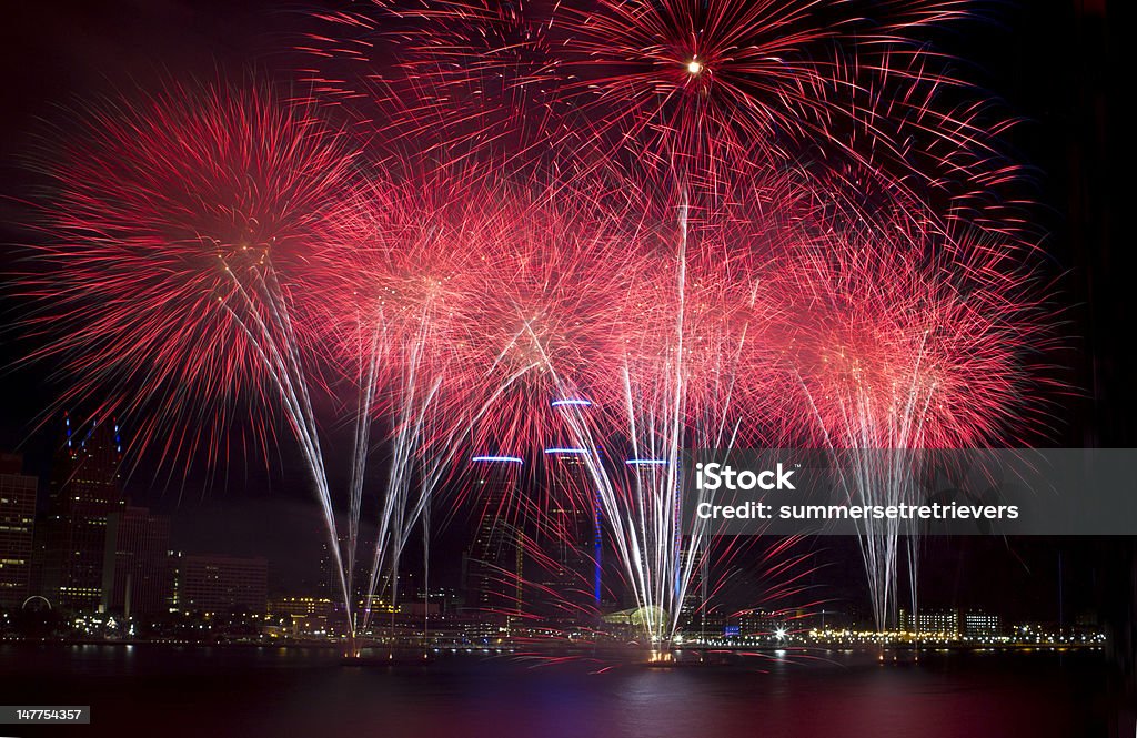 Detroit 54th Firework celebração anual - Royalty-free Detroit - Michigan Foto de stock
