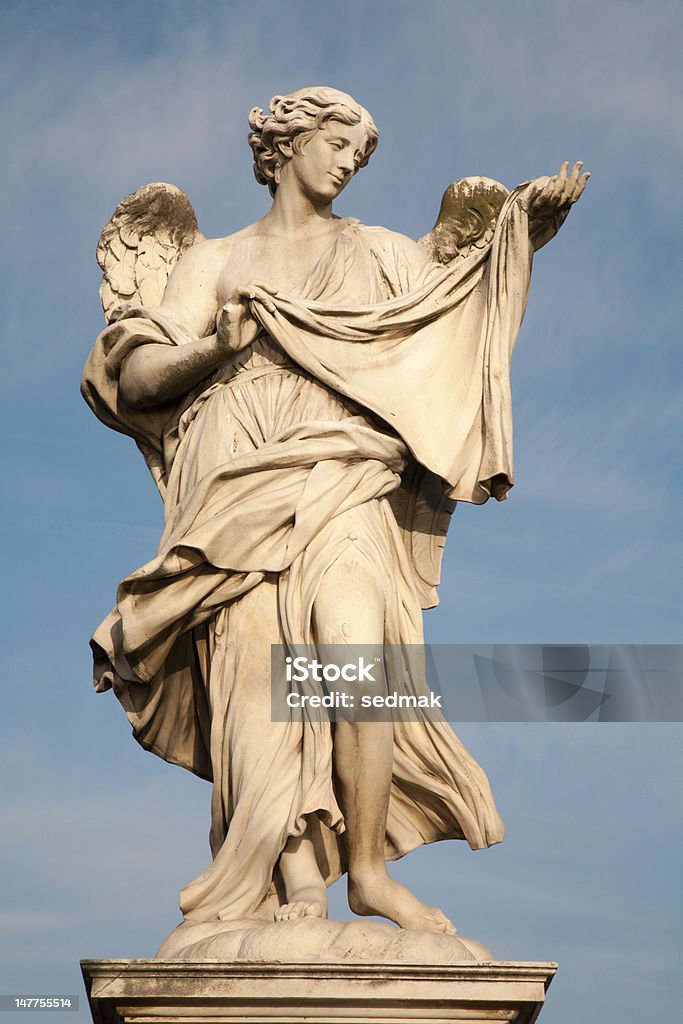 Rome - Angel with the Sudarium from Ponte Sant' Angelo Rome - Angel with the Sudarium from Ponte Sant'Angelo Angel Stock Photo