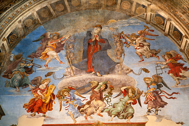 istock Rome - holy Mary in heaven and angels 147755522