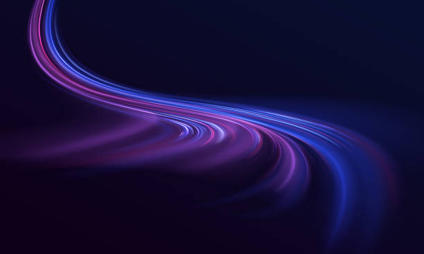 istock Golden shiny spiral wave sparks, Neon color glowing lines background, high-speed light trails effect. Futuristic dynamic motion technology. 1477560504
