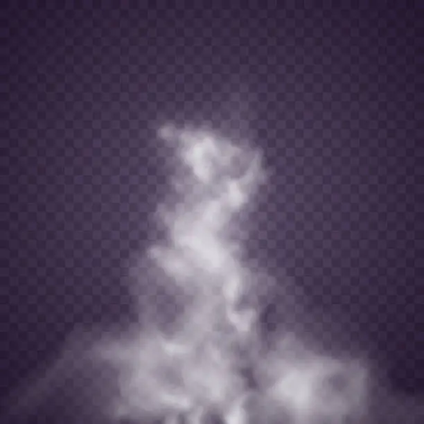 Vector illustration of Special effect of steam, smoke, fog, clouds.