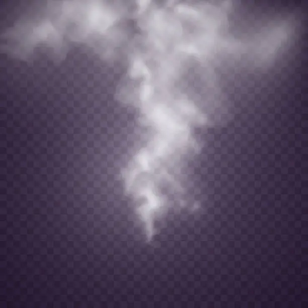 Vector illustration of Special effect of steam, smoke, fog, clouds.