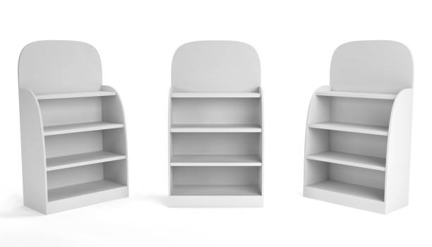istock Big PDQ Display, Empty Packaging Display  With 3 Different Angles. Point Of Sale Display. POP & POS.  3D Render 1477570704