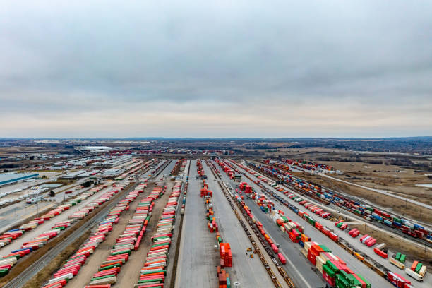 istock Canadian Pacific CPRailway Vaughan Intermodal Terminal in Kleinburg, Canada 1477572244