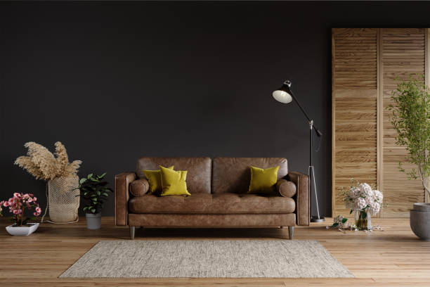 istock Interior design of modern apartment. Interior mockup, 3d render 1477575423