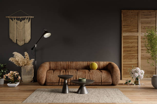 istock Interior design of modern apartment. Interior mockup, 3d render 1477575428