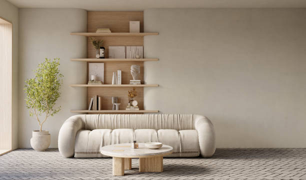 istock Interior design of modern apartment. Interior mockup, 3d render 1477575488