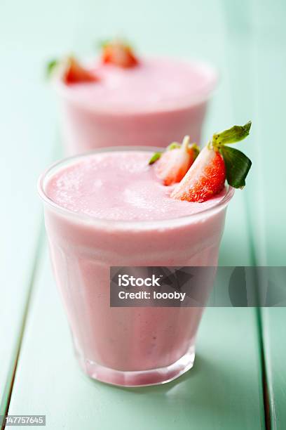 Strawberry Smoothe Stock Photo - Download Image Now - Strawberry, Milkshake, Yogurt