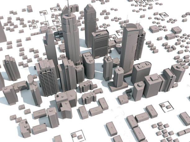 istock City Buildings 3D rendering on white background 1477582283
