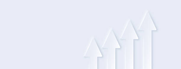 istock Inflation up trend background. Abstract financial chart with arrow. Business arrow target direction to success. Vector 1477584202