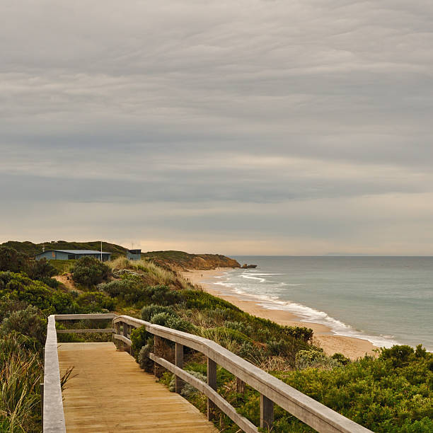 istock Wooden stairway on beach 147758531