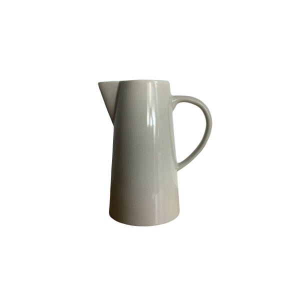 istock Light grey ceramic jug for milk, water, flower vase, cutout isolated object, clipping path 1477588369