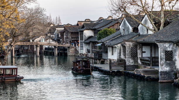 Ancient Chinese Village Wuzhen stock photo