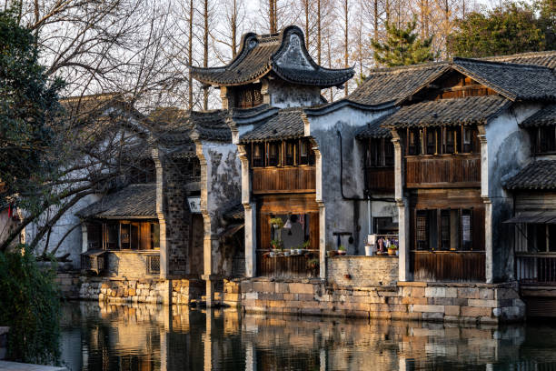 Ancient Chinese Village Wuzhen stock photo