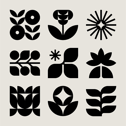Mid-century Modern Botanical Icons
