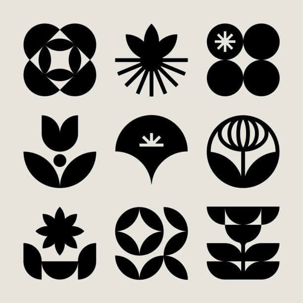 Mid-century Modern Botanical Icons