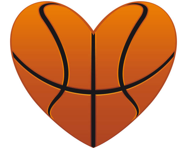 Basketball heart Basketball heart symbol heart shaped basketball stock illustrations