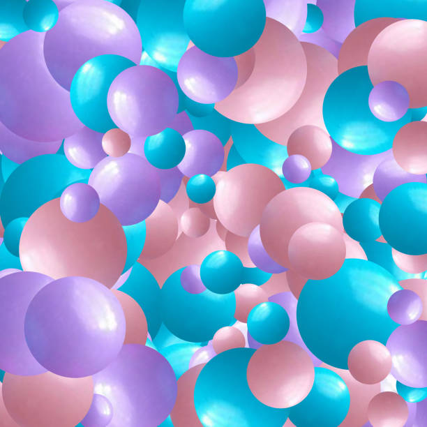 istock Background with render 3d color balls. Round Sphere of geometric objects, pearl made of metal and plastic. Template with social media story, social networks. vector illustration. eps 10 1477598806