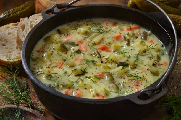 istock Creamy Polish Dill Pickle Soup 1477601912
