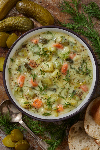 istock Creamy Polish Dill Pickle Soup 1477601915