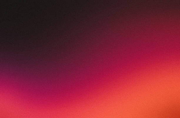 istock Red orange grainy gradient abstract color wave on black background, wide banner size, noise texture effect 1477603594