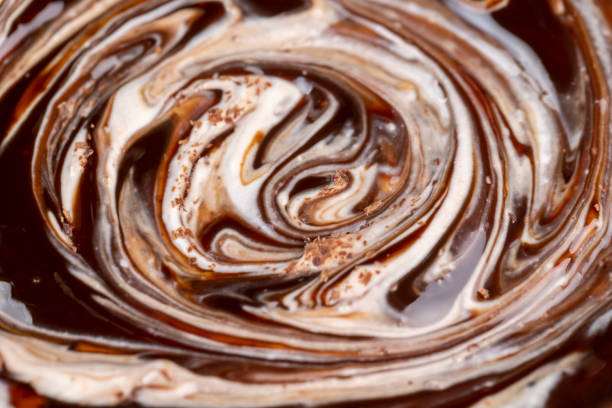 istock Fresh Yogurt with added chocolate for chocolate flavor 1477616162