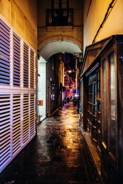 istock Streets of old town by night - Malta 1477622093