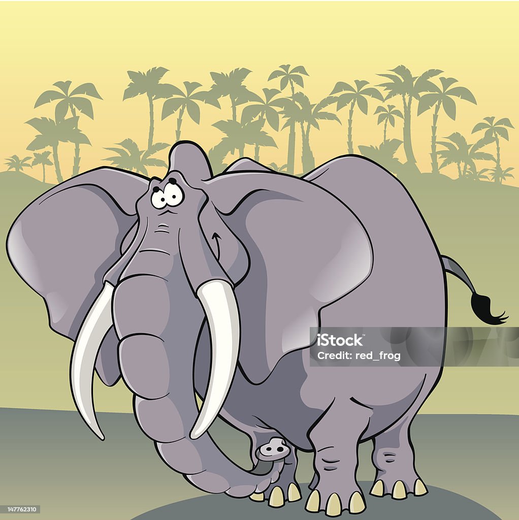 象 - ゾウのロイヤリティフリーベクトルアート