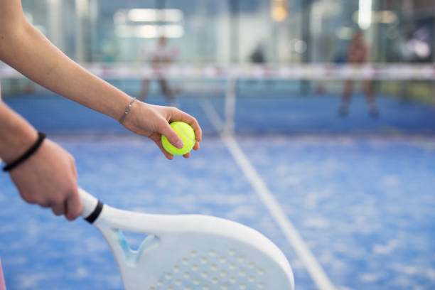 istock Image of a padel racket and a ball 1477624018