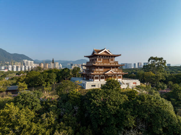 istock Chinese style pavilion in the park 1477630962