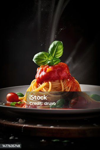 istock Delicious Pasta on Restaurant Table 1477635748