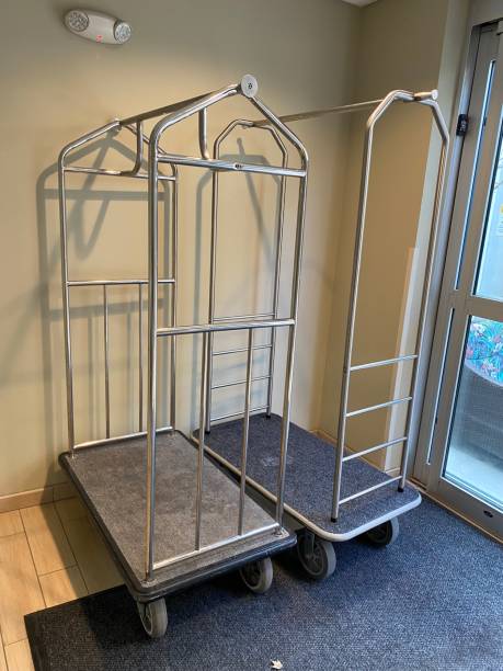 istock Hotel luggage carts 1477645179