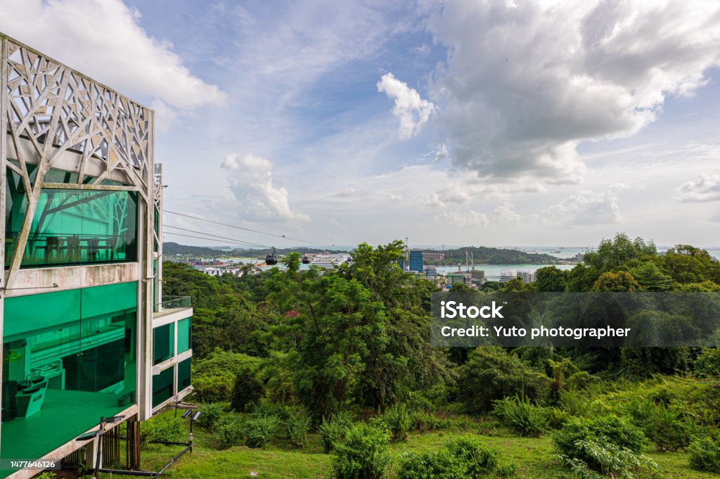 sentosa island cable car singapore Architecture Stock Photo