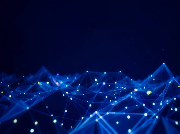 istock abstract background geometric with polygon line and dots for Science and business technology 1477651531