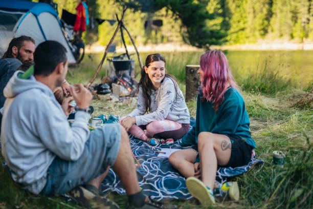 istock Lovely moment in nature witth friends. 1477652655