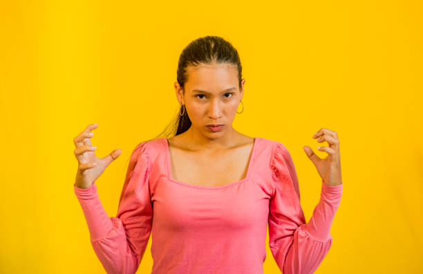 istock latin woman in photo studio 1477657689